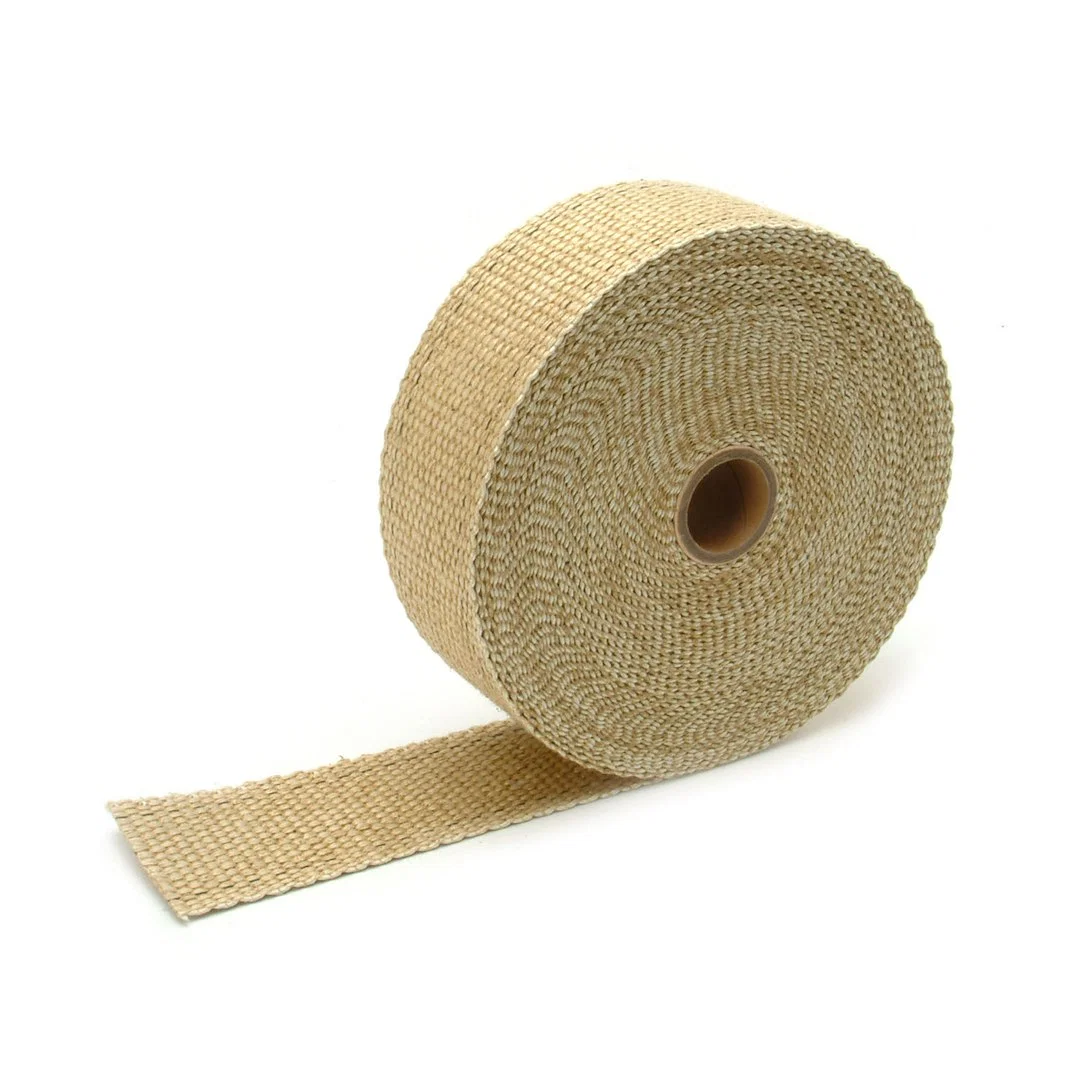 10102 – DESIGN ENG Exhaust System Wrap, 50 Foot Roll 2 Inch Width Tan Composite Fiberglass Withstands 1200 Degree Fah...
